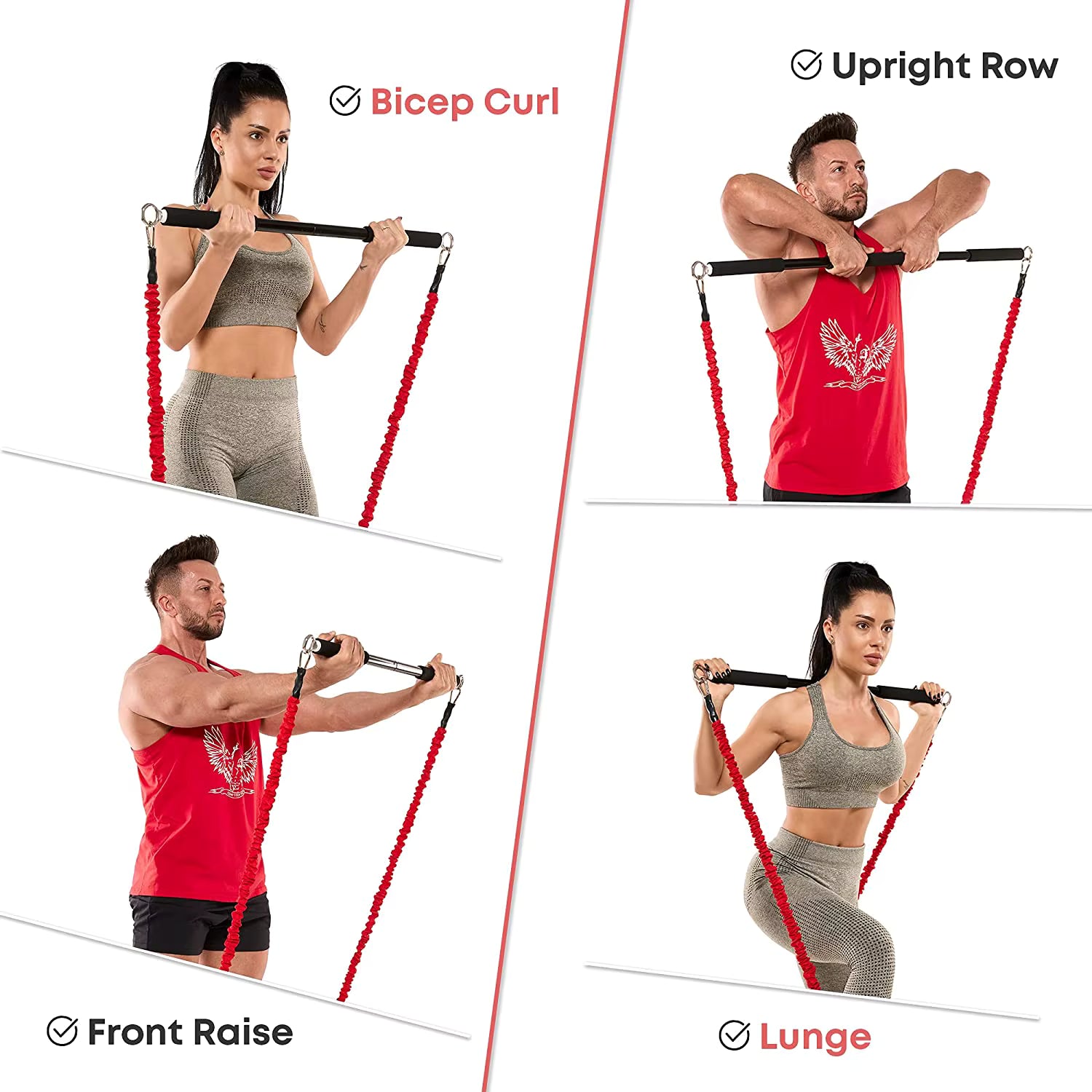 All-in-One Resistance Band Set with Workout Bar