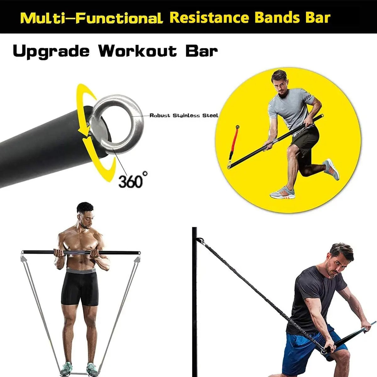 All-in-One Resistance Band Set with Workout Bar