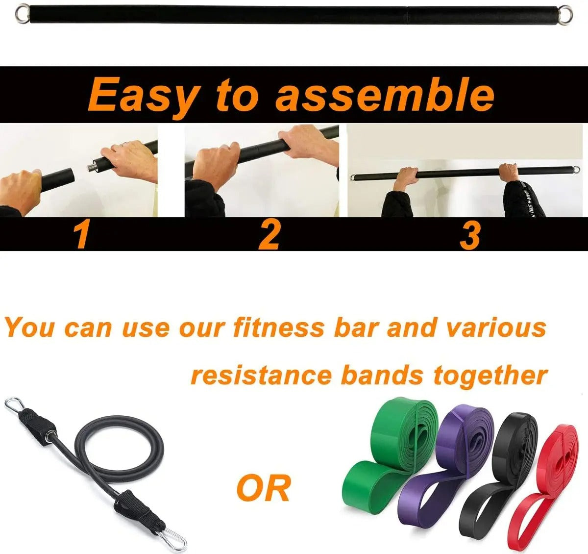 All-in-One Resistance Band Set with Workout Bar