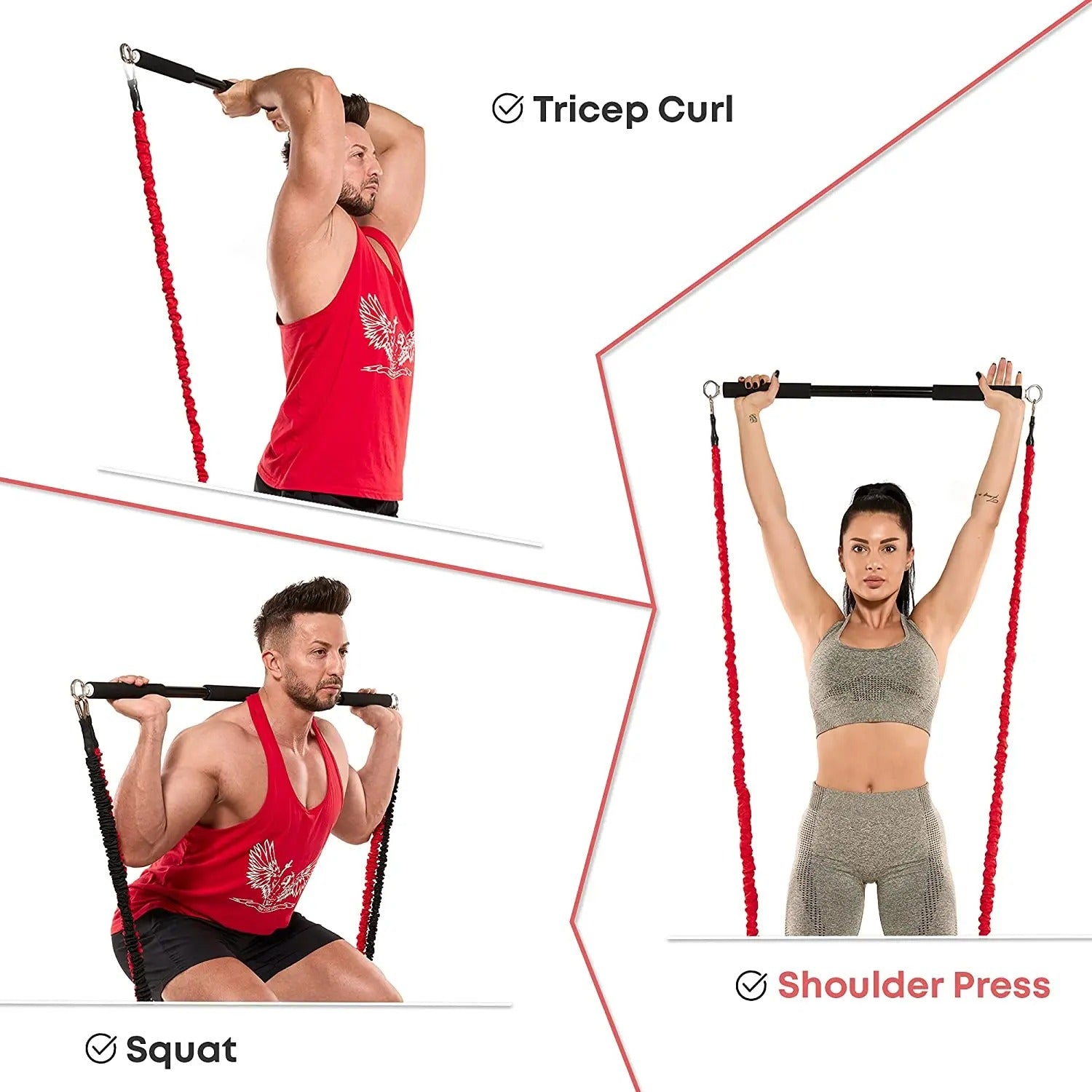 All-in-One Resistance Band Set with Workout Bar