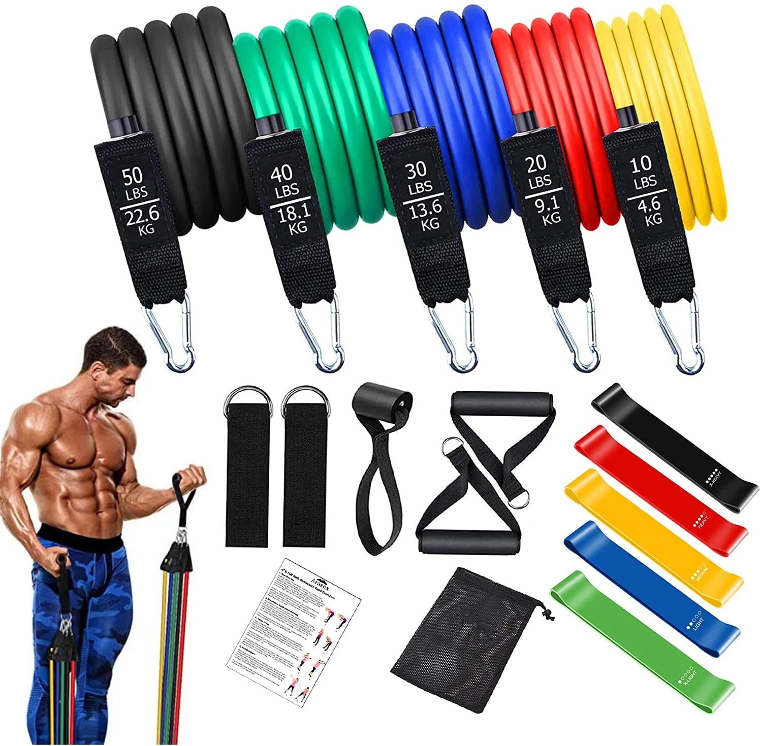 All-in-One Resistance Band Set with Workout Bar